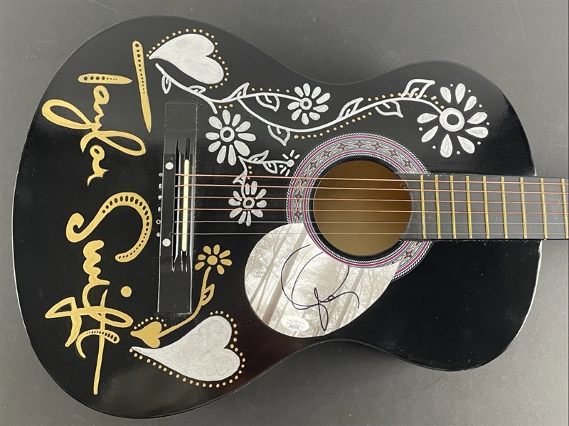 Taylor Swift Signed Acoustic Guitar with Custom Hand Painted Artwork (JSA COA)