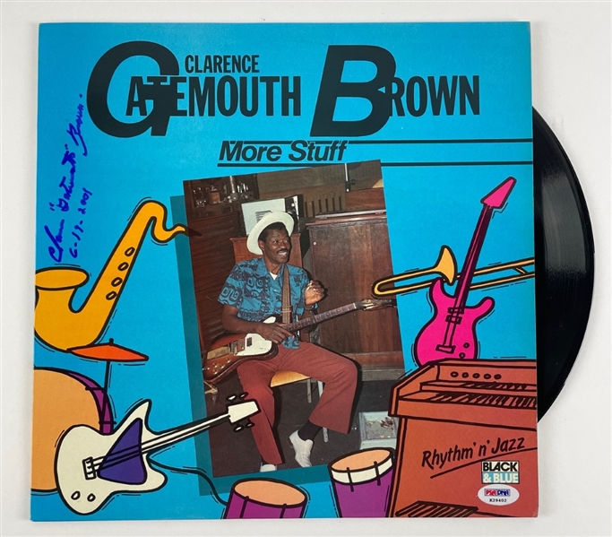 Clarence Gatemouth Brown Signed "More Stuff" Album W/ Vinyl (PSA COA)