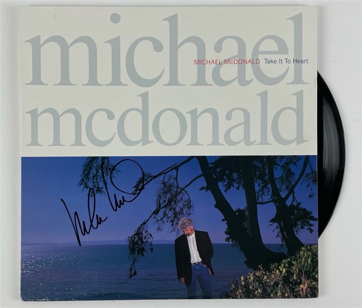 Michael McDonald Signed "Take It To Heart" Solo Album W/ LP (BAS Guaranteed)