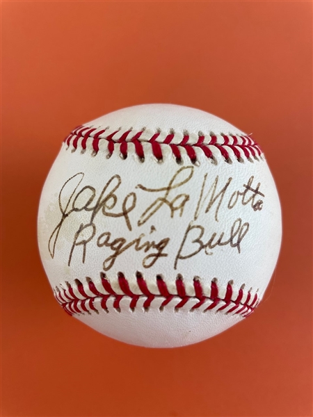 Jake LaMotta "Raging Bull" Autographed OAL Baseball (Beckett/BAS Guaranteed)
