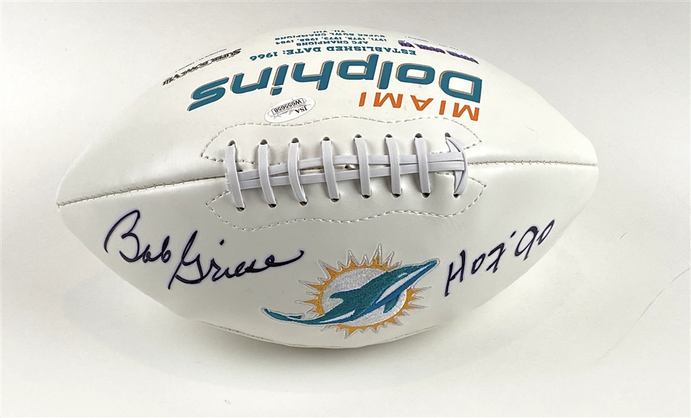 Miami Dolphins: Bob Griese Signed Football (JSA Sticker) (Beckett/BAS Guaranteed) 