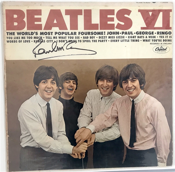 The Beatles: Paul McCartney Signed “Beatles VI” Record Album (Epperson/REAL LOA) 