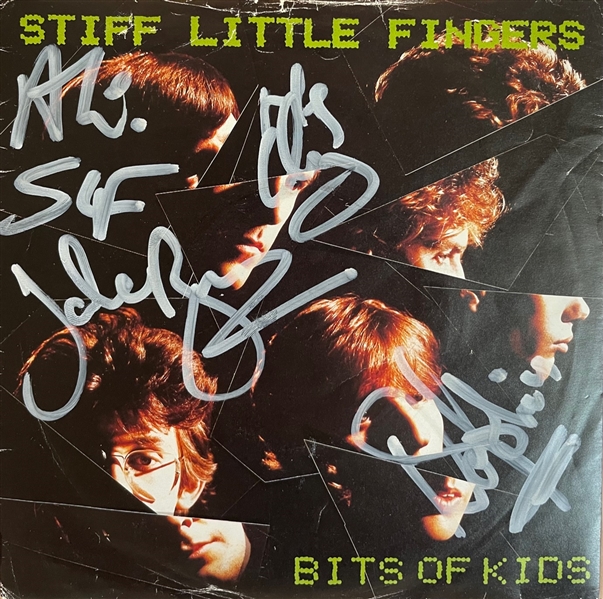 Stiff Little Fingers Group Signed “Bits of Kids” 7” Record (4 Sigs) (Roger Epperson/REAL Authentication) 