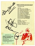Eric Clapton And Band 1980 Autographed “Just One Night” Concert Program Deeside (UK) (Tracks COA) 