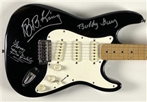 Blues Legends: B.B. King, Buddy Guy & Bo Diddley Signed Fender Squier Stratocaster Guitar (3 Sigs) (Roger Epperson/REAL Authentication) 