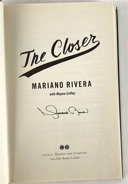 Mariano Rivera Signed “The Closer” Twice Signed Book (Beckett/BAS Guaranteed) 