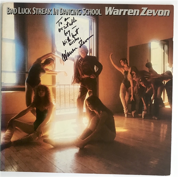 Warren Zevon Signed “Bad Luck Streak in Dancing School” Record Album (Roger Epperson/REAL LOA) 