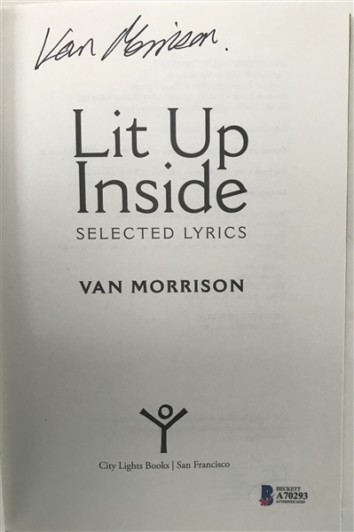 Van Morrison Signed “Lit Up Inside” Book (Beckett/BAS Authentication) 