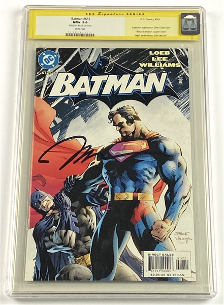 Jim Lee Autographed “Batman” Comic Book “Hush” Series #612 CGC NM+ 9.6 (CGC Authenticated & Encapsulated/Graded)