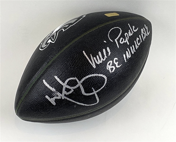Philadelphia Eagles: Vince Papale & Mark Wahlberg Dual-Signed Football (Beckett/BAS Guaranteed) 