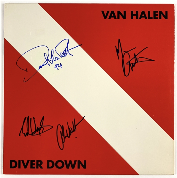 Van Halen Fully Group Signed “Diver Down” Record Album (4 Sigs) (Roger Epperson/REAL LOA)