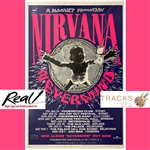 Nirvana RARE Group Signed 1992 "Nevermind" Australian Tour Poster with Full Name Kurt Cobain Autograph! (Ian Bell, Tracks UK & Epperson/REAL LOAs)
