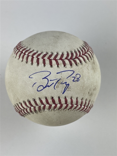Buster Posey Game Used & Signed OML Baseball :: Used 6-29-2021 SF vs LAD (MLB Holo & PSA/DNA)