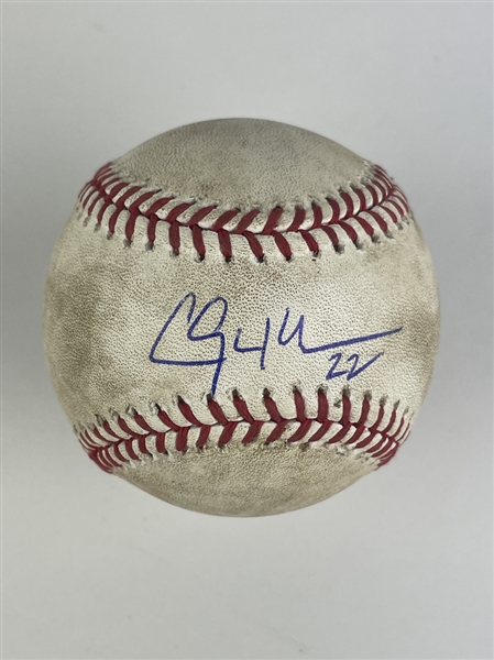 Clayton Kershaw Game Used & Signed OML Baseball :: Used 9-29-2015 CHC vs LAD (MLB Holo & PSA/DNA)