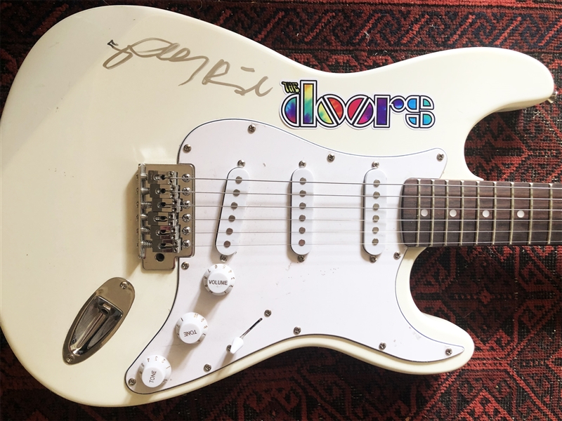 The Doors: Robby Krieger Signed Stratocaster-Style Electric Guitar with Photo Proof (Beckett/BAS Guaranteed)