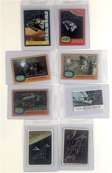 Star Wars: Behind-the-Scenes Artists Lot (8) Signed Star Wars Cards (Beckett/BAS Guaranteed) 