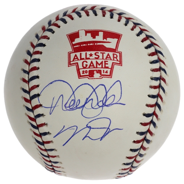 Derek Jeter & Mike Trout Dual Signed 2014 All-Star Game Official Baseball (MLB) (Beckett/BAS Guaranteed)