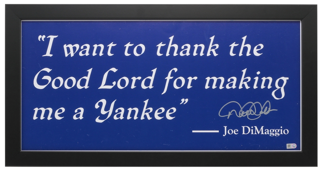 Derek Jeter Signed NY Yankees Stadium Clubhouse Replica Sign (Steiner & MLB VS791197) (Beckett/BAS Guaranteed)
