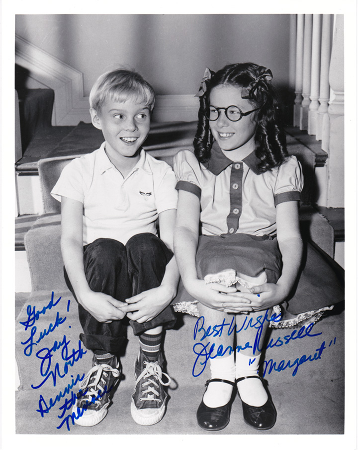 Lot Detail Classic Dennis The Menace 8 X10 Photo Signed By Jay North And Jeannie Russell