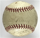 1936 New York Yankees Team Signed OAL Baseball with Gehrig, Rookie DiMaggio, etc. (22 Sigs)(Beckett/BAS Guaranteed)