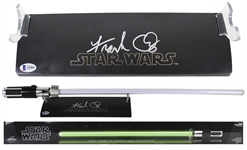Star Wars: Frank Oz RARE Signed Yoda FX Lightsaber Display Piece (Beckett/BAS LOA)