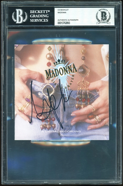 Madonna Signed Like a Prayer CD Booklet (Beckett Encapsulated)