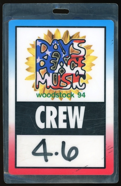 Slash & Primus Signed Woodstock 94 Crew AAA Laminate (Beckett/BAS Guaranteed)