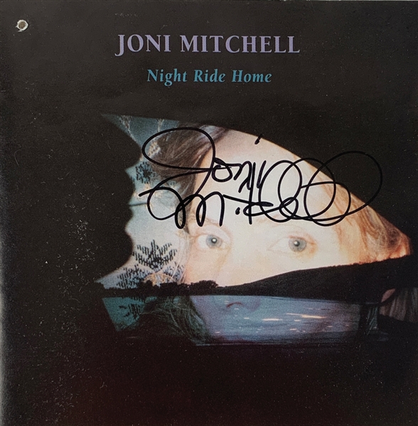 Joni Mitchell Rare Signed "Night Ride Home" CD Booklet (Beckett/BAS Guaranteed)