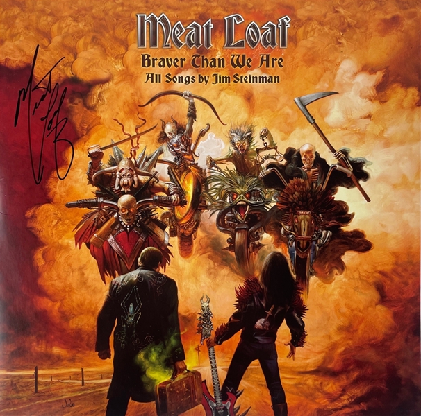 Meat Loaf Signed "Braver Than We Are" LP Cover w/ Vinyl (JSA COA)