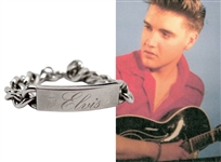 Elvis Presley’s Personally-Owned & Extensively-Worn 1950s Silver ID Bracelet From Graceland Originating From His Bedroom Dresser Jewelry Box (Patsy Presley & Tom Salva LOA)