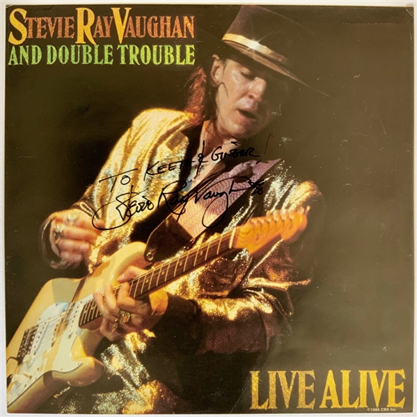 Stevie Ray Vaughan Signed “Live Alive” Album Flat (Beckett/BAS LOA) 