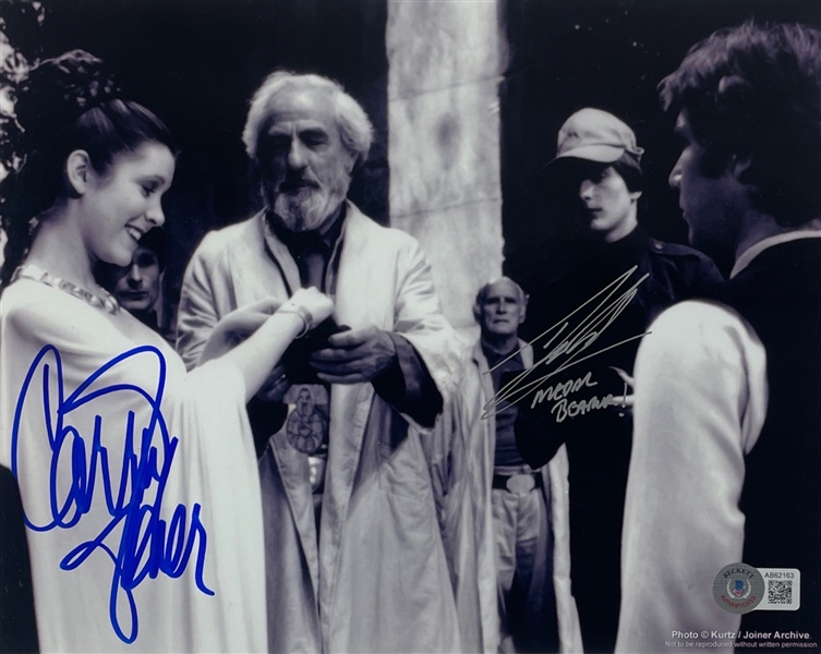 Star Wars: Fisher & Lyons Signed 8" x 10" Photo (BAS LOA) (Steve Grad Autograph Collection) 