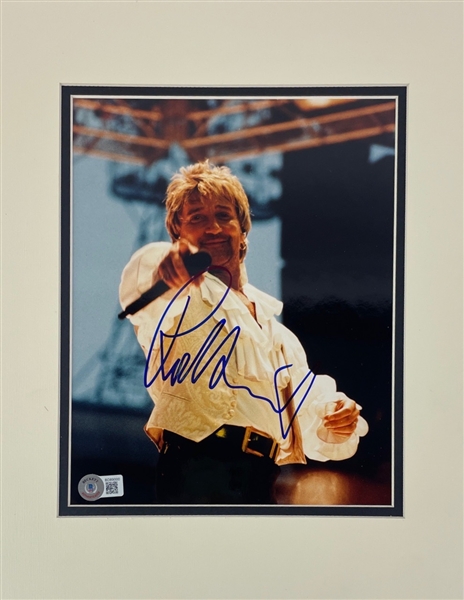 Rod Stewart Signed & Matted 8" x 10" Photo (BAS COA) (Steve Grad Autograph Collection)