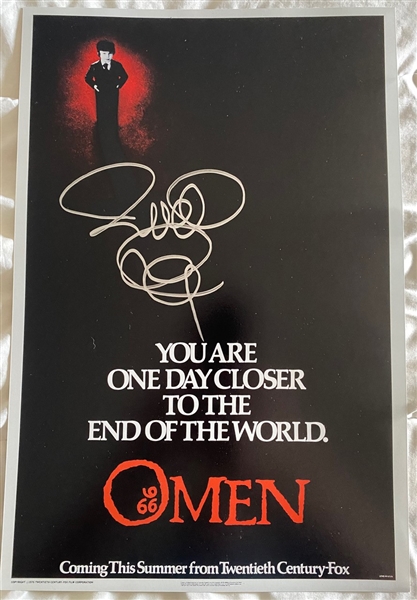 Rare Omen 12" x 18" signed by Richard Donner (Beckett/BAS Guaranteed)