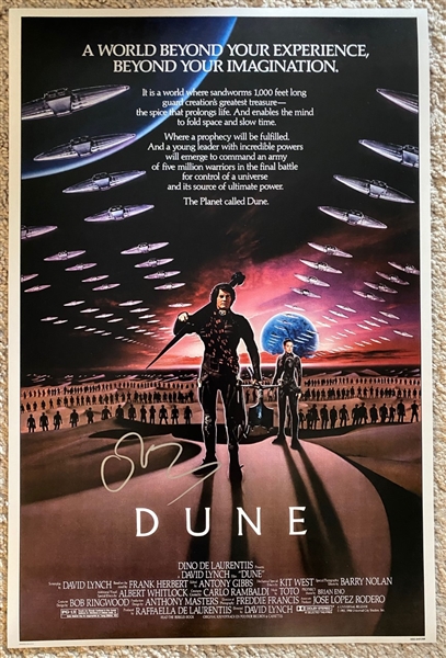 Rare 1984 Dune 12" x 18" Mini-Poster Signed by Sting!