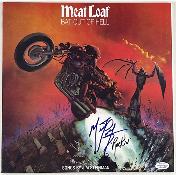 Meatloaf  Signed “Bat Out of Hell” Album Record (ACOA Sticker) (Beckett/BAS Guaranteed) 
