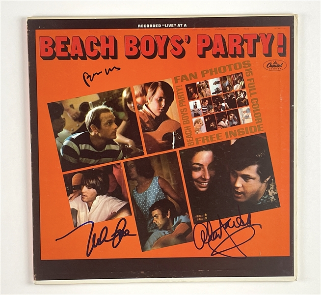 Beach Boys Group Signed “Beach Boys Party” Record Album (3 Sigs) (John Brennan Collection) (Beckett/BAS LOA)