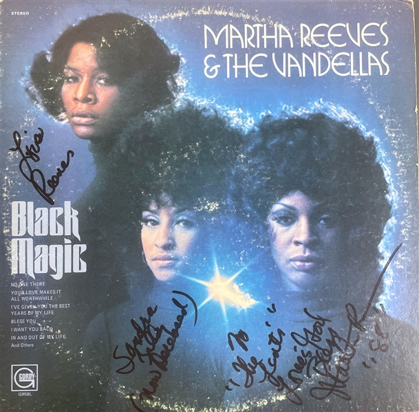Martha Reeves Signed "Black Magic" Album Cover