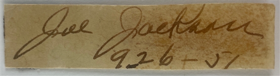 Mrs. Joe Jackson Signed 5/8" x 2 5/8" Cut (JSA LOA_