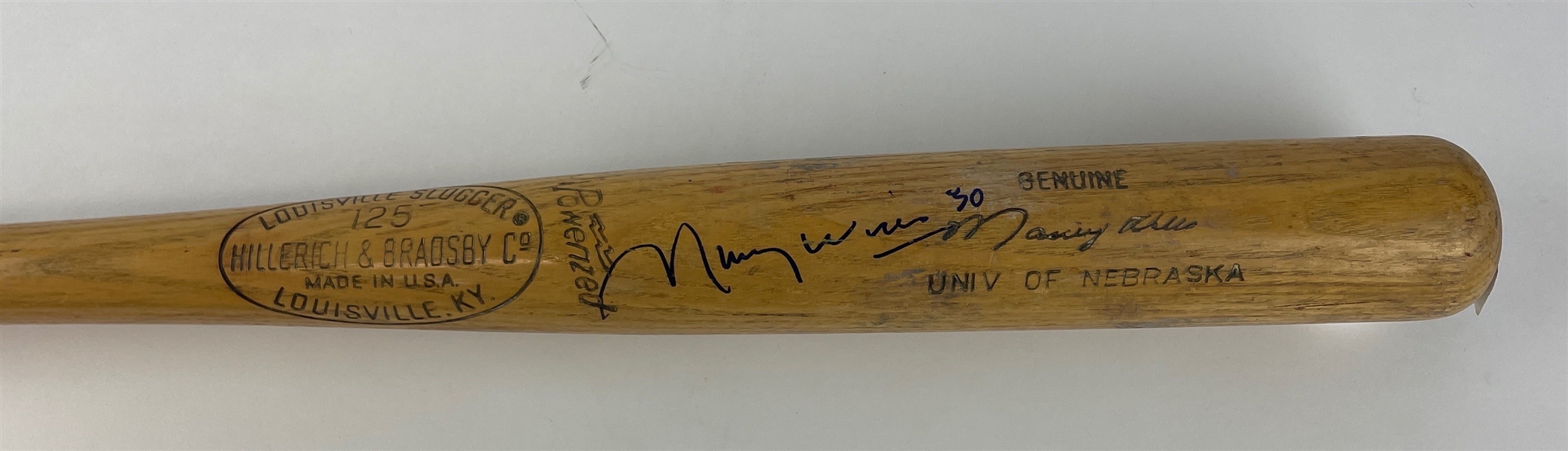 Maury Wills Signed Louisville Slugger Baseball Bat (JSA COA)