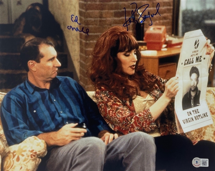 Married... with Children: Katey Sagal & Ed ONeill Signed 11" x 14" Photo (BAS COA)(Steve Grad Autograph Collection)