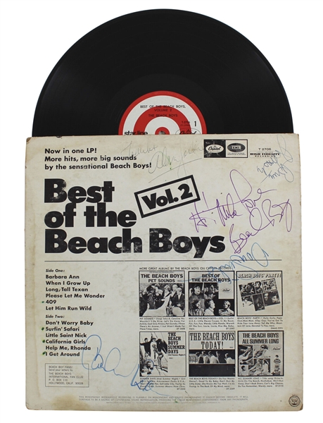 The Beach Boys Rare Group Signed "Best of the Beach Boys Vol 2" Record with Dennis & Carl Wilson (Beckett/BAS LOA)