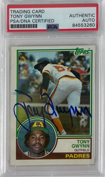 Tony Gwynn Signed 1983 Topps Rookie Card (PSA/DNA Encapsulated)