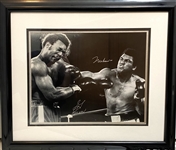 Muhammad Ali and George Foreman Signed 16" x 20" Framed Photograph (Beckett/BAS Guaranteed)