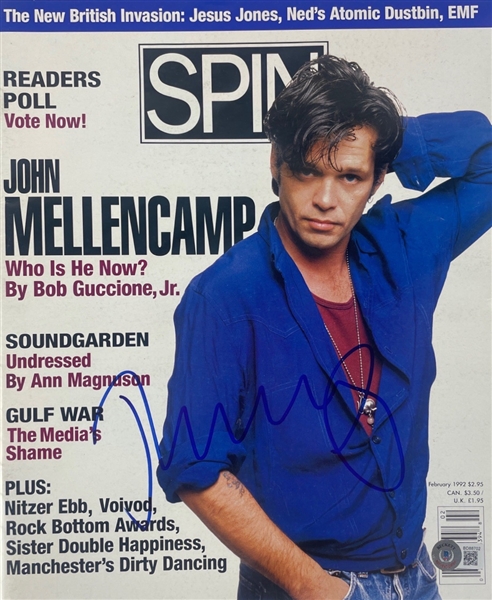 John Mellencamp Signed 1992 Spin Magazine (Beckett/BAS COA) (Steve Grad Autograph Collection) 