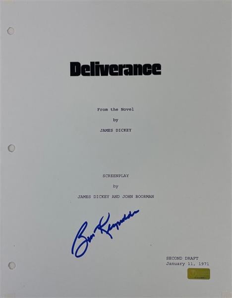 DELIVERANCE: Script Cover Signed by Burt Reynolds (Celebrity Authentics)