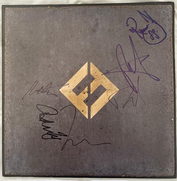 Foo Fighters Group Signed “Concrete & Gold” 12" Vinyl (Roger Epperson/REAL Authentication) 