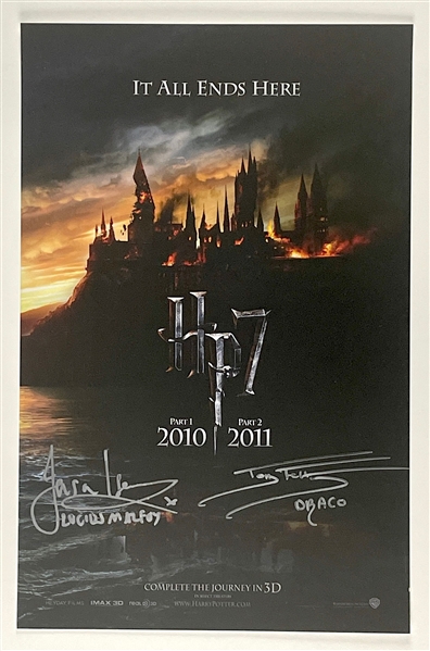 Harry Potter “Draco Malfoy” Father & Son Isaacs & Felton Dual Signed 11” x 17” Mini Poster (Beckett/BAS Guaranteed) 