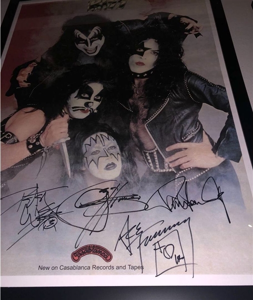 KISS Group In-Person Signed 24” x 36” Poster (4 Sigs) (Roger Epperson/REAL LOA)