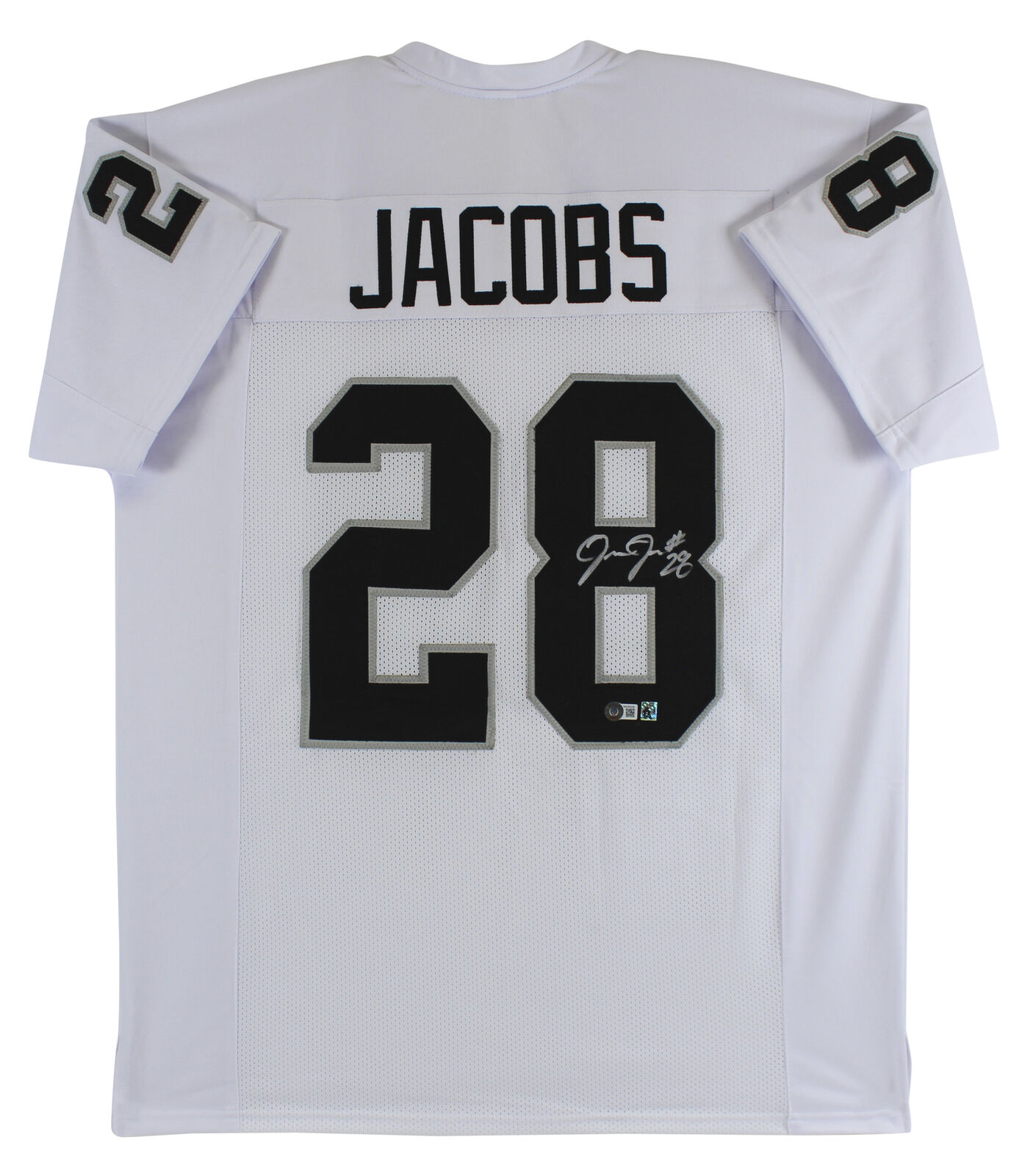 Lot Detail - Josh Jacobs Signed Raiders Away Style Jersey (Beckett/BAS ...